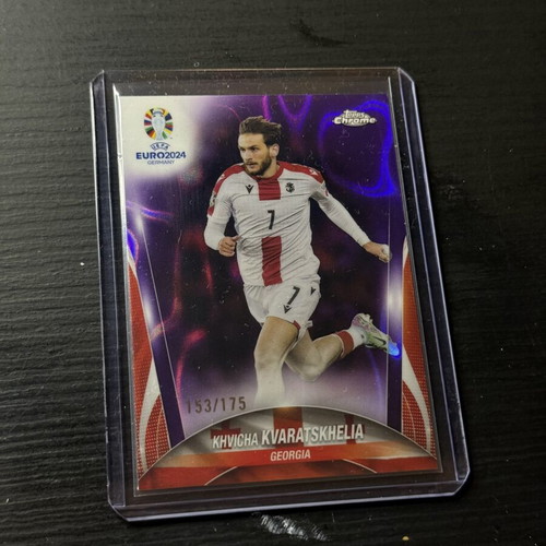 Khvicha Kvaratskhelia Euro 2024 Topps Chrome Card new