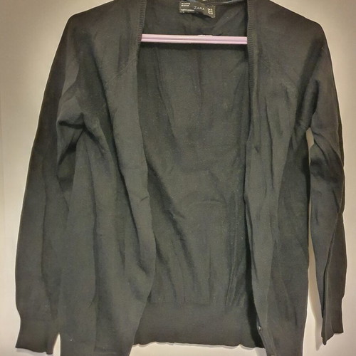 Zara thin black cardigan like new, with buttons, size XL