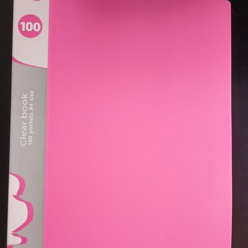 Folder with 100 slides used, pink, Typotrust