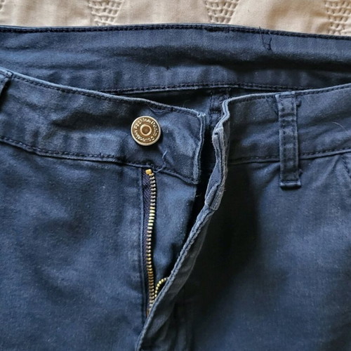 Blue denim pants like new cotton fit Small Medium