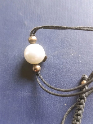 Handmade bracelet with imitation pearl beads, like new