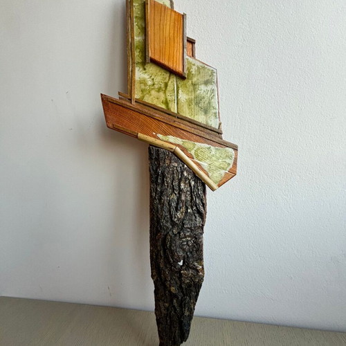 Wooden hanging decoration like new