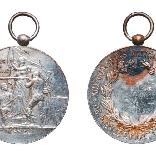 Medal used National Shooting Competitions France bronze 33.72g