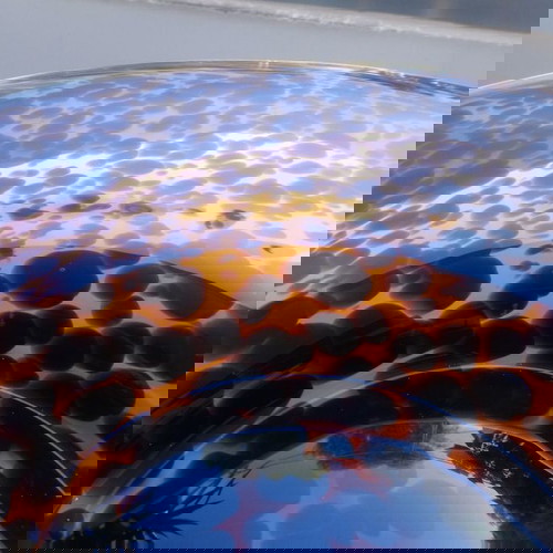 Διακοσμητικό γυάλινο πιάτο ταρταρούγκα καινούργιο από ιταλικό εργοστάσιο