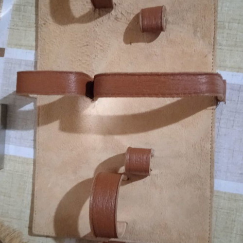 Shaving set used in leather case