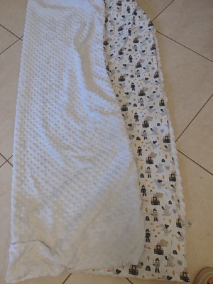 Double-sided baby crib blanket, velour