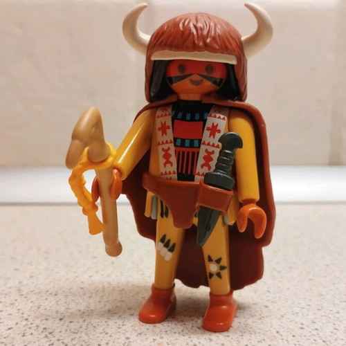 Playmobil Figures Series 11 Buffalo Warrior used, Indian