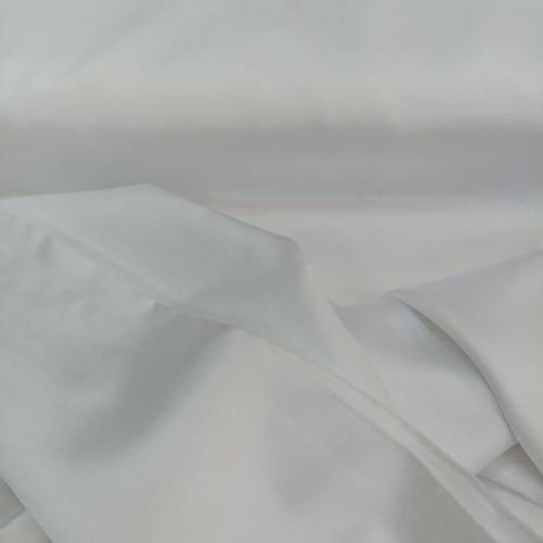 Italian satin fabric new, white, double-sided finish
