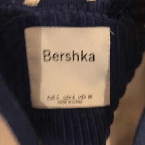 Jacket College Bershka Small new, blue corduroy shoulders