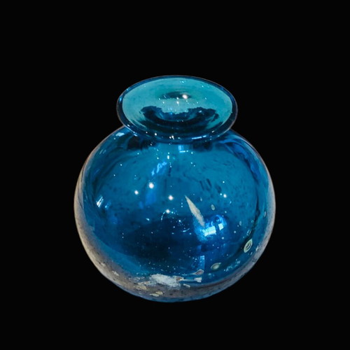 Decorative jars like new, set of 3, blue turquoise blown glass
