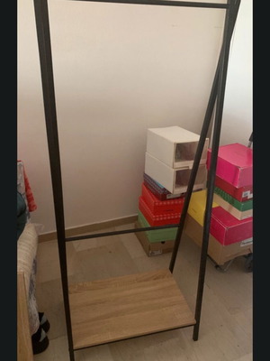 Entrance coat rack with shelf, 1.50m height
