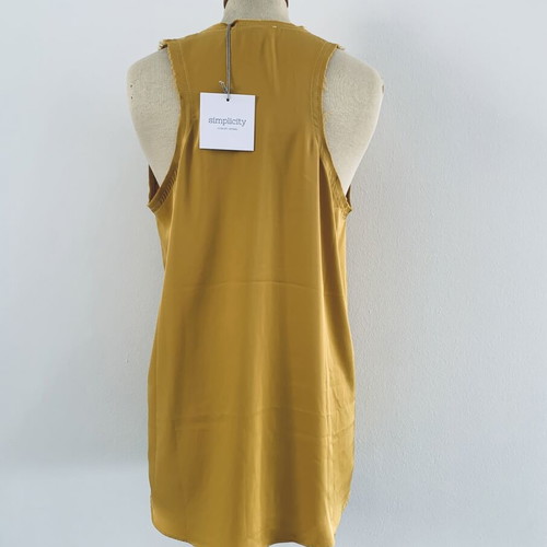 Satin set Simplicity with asymmetric top and wide-leg pants