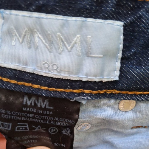 MNML men's slim fit jeans new, size 33, blue
