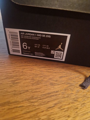 Nike Air Jordan 1 Mid SE Panda Elephant αθλητικά παπούτσια, μέγεθος 38