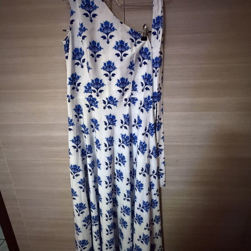 Hemithea long white one-shoulder dress