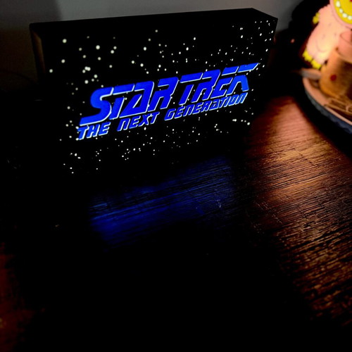 Star Trek Lightbox like new, USB powered, 24x14.5 cm