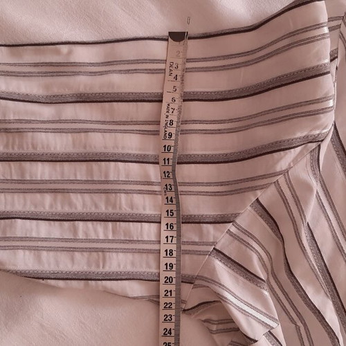 Dina women's white shirt with grey stripes like new, size XXXL