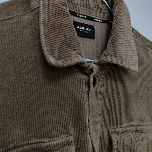 Rebase corduroy men's shirt used, brown, size M