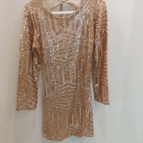 Mini dress gold like new, size M