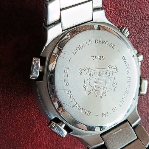 Festina Chronograph F6622 watch like new, men's, gray silver