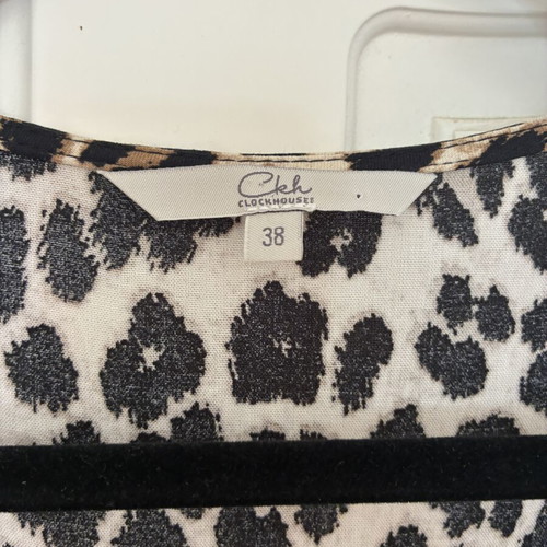 C&A Classic Leopard Print Wrap Dress, Medium, 100% Viscose