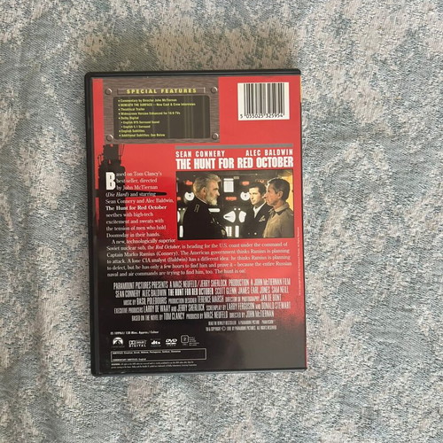 The Hunt for Red October DVD like new, adventure, subtitled