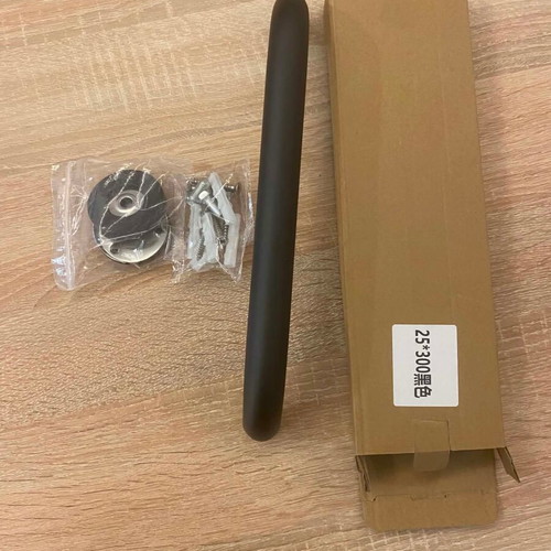 Metal door pull handle 30cm black matte new