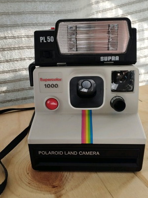 Polaroid Supercolor 1000 Land Camera vintage, like new with detachable flash