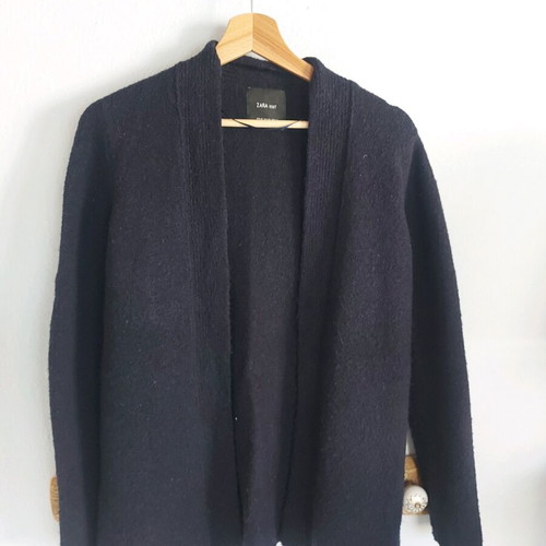 Zara cardigan used blue women's size small without buttons
