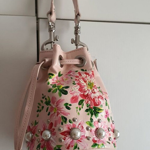 Steve Madden bag new, hand-painted, pink