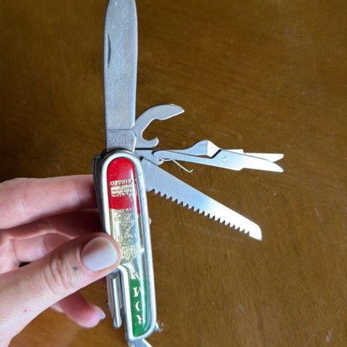 Swiss collector's Roma pocket knife with Italian flag handles