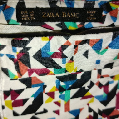 Zara colourful fabric trouser like new, size L 40 12