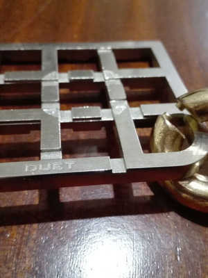 Cast Duet metal puzzle used, difficulty level 5