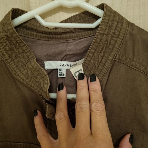 Military jacket Zara used, size L, khaki