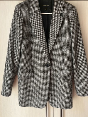 Massimo jacket black and white like new, size S