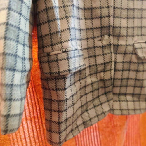 Vintage women's checked jacket used, size Large