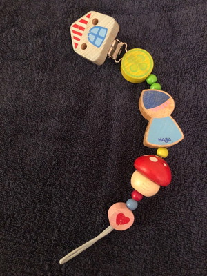 Haba wooden pacifier clip like new