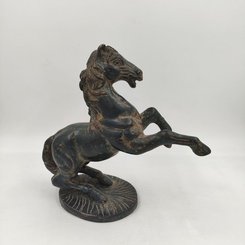Bronze horse sculpture used with patina