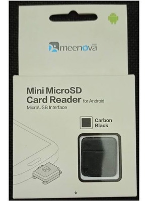 Meenova Mini MicroSD Card Reader MicroUSB carbon black σαν καινούργιο