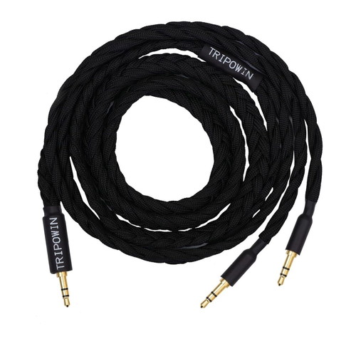 Tripowin GranVia Hi Fi OFC cable for audiophile headphones, new