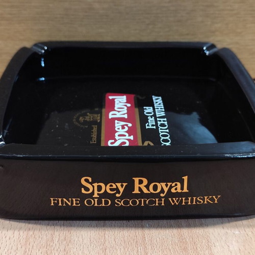 Spey Royal scotch whisky ceramic ashtray used, vintage promotional