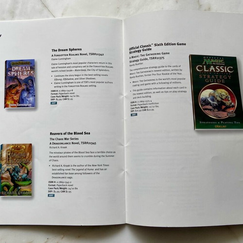 TSR Fantasy Games D&D 1999 Collectible Catalog like new