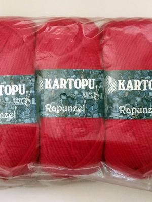 Kartopu Wool Rapunzel knitting yarn set of 5, new, mixed wool-acrylic