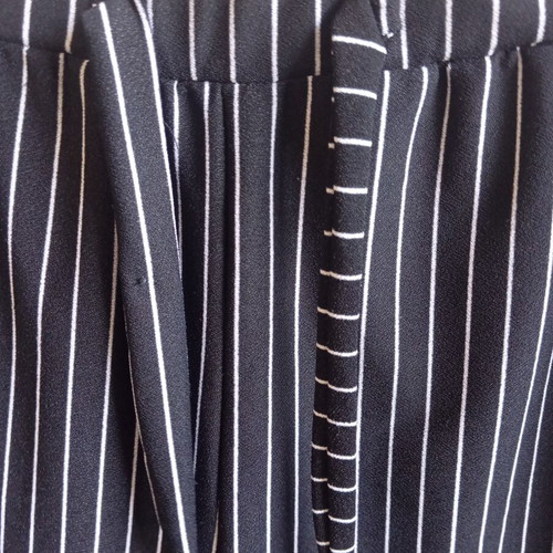 Sinsay striped bermuda shorts new, slightly elastic, black and white
