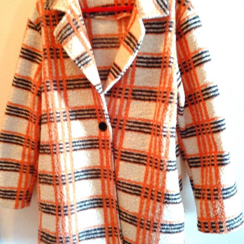 Checked women's coat Via Toscana made in Italy like new, multicolor