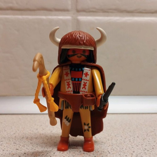 Playmobil Figures Series 11 Buffalo Warrior used, Indian