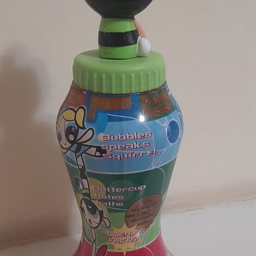 BellyWashers vintage collectible juice bottle 2002 used, The Powerpuff Girls