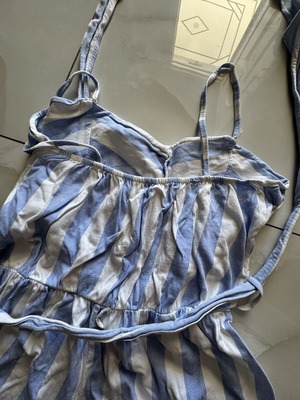 One-piece shorts used, thin and cool, white and turquoise, size S