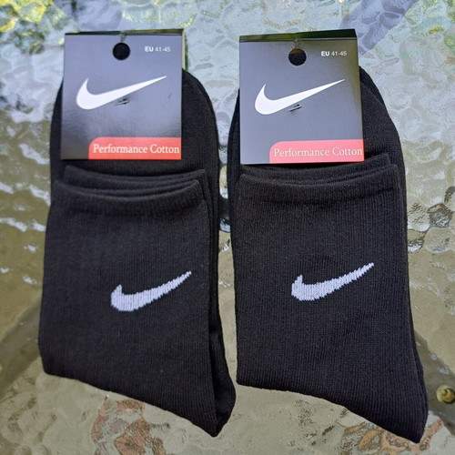 Nike men's socks black, size 41-45, pack of 2, new