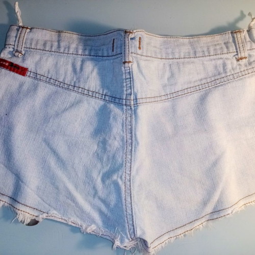 SAXO short shorts used, faded denim, size M